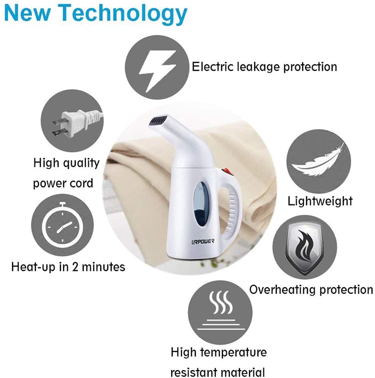 URPOWER 7-in-1 Handheld Steamer 130ml new technology-min