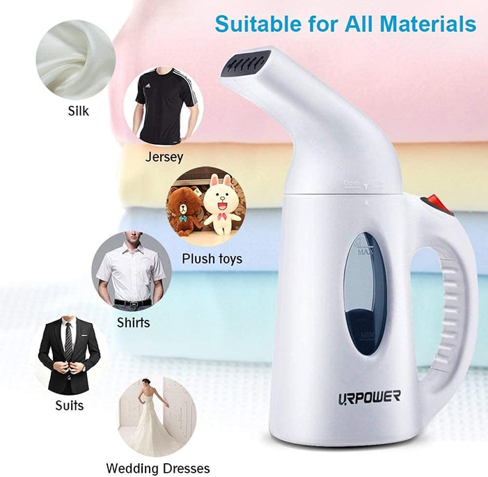 URPOWER 7-in-1 Handheld Steamer 130ml suitable for all materials-min